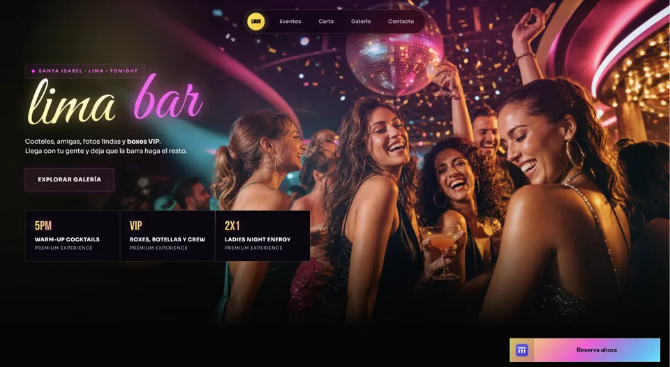 Demo de LimaBar — Club & VIP